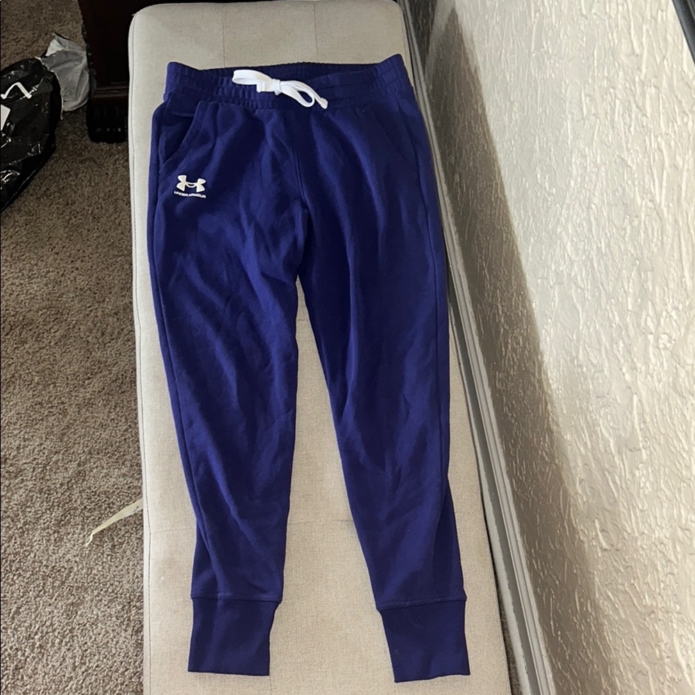 Under Armour Purple Track Pants Tapered Fit